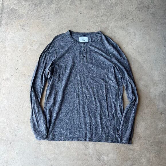Reigning Champ Henley Grey shirt long sleeve Mens size L - Picture 1 of 2